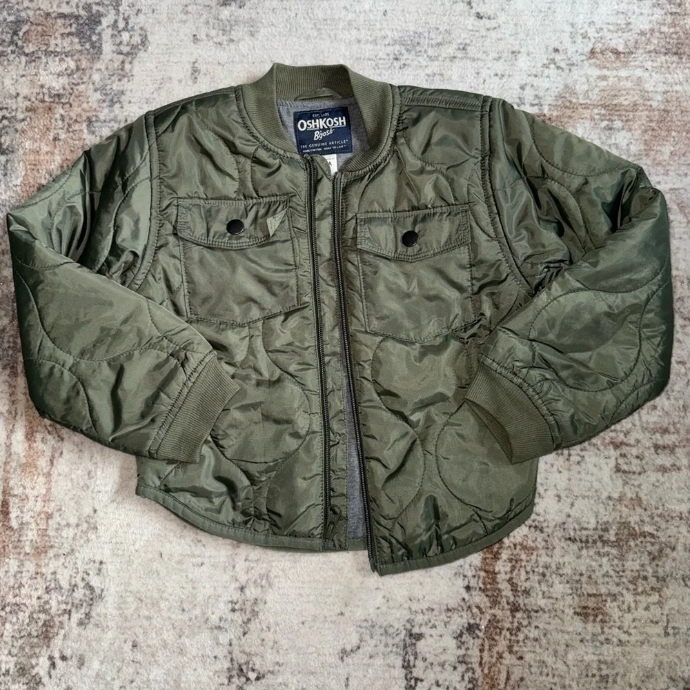 OshKosh B'gosh Olive Green Quilted Puffer Jacket size 5T